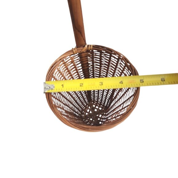 Vintage Cone Woven Wood Wicker Basket Lot Of 2 Baskets Wall Hanging Decor Boho - Picture 14 of 16